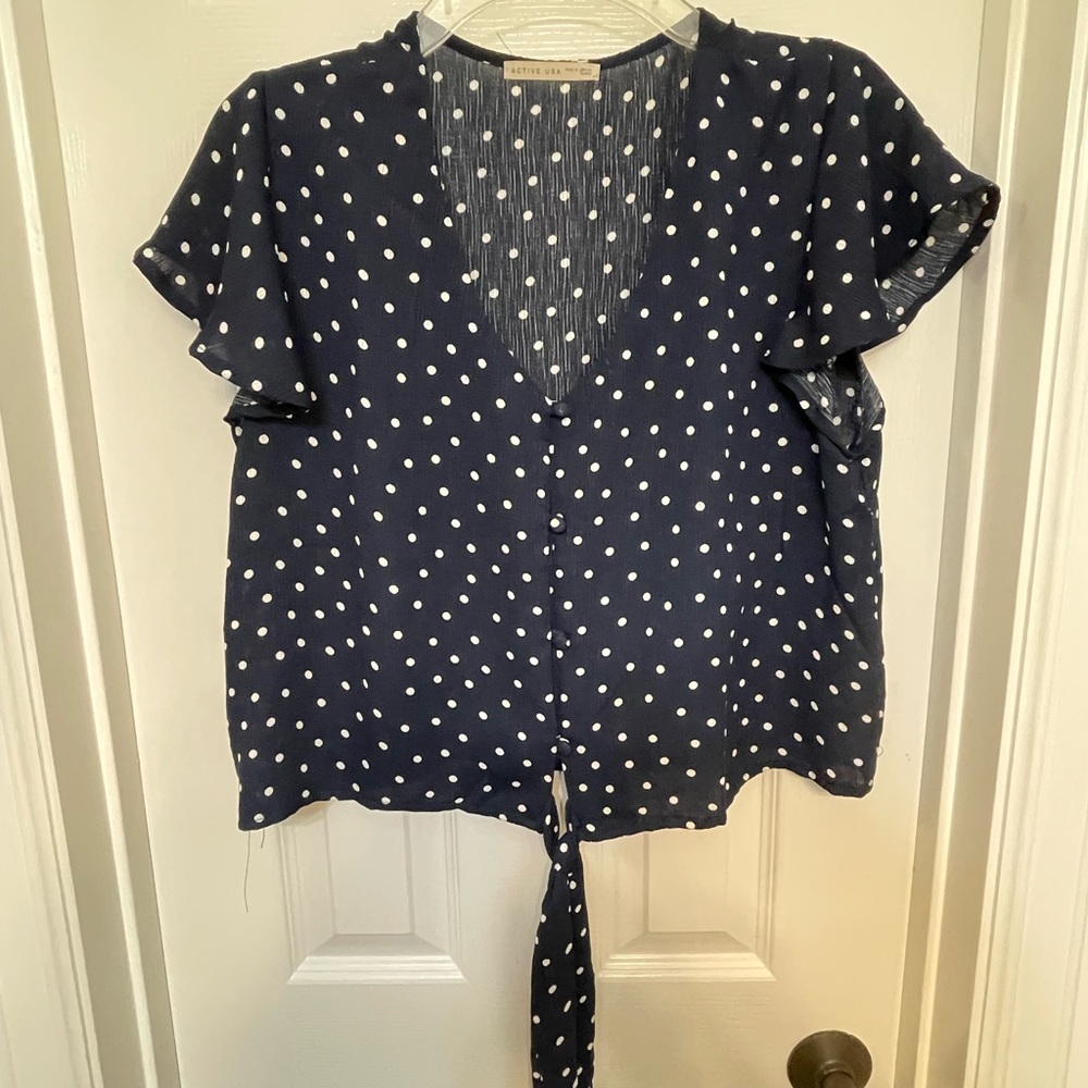 Polka dot blouse
